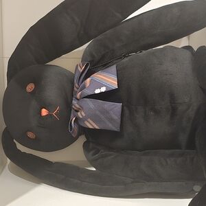 Black Plush Bunny with Bow Tie